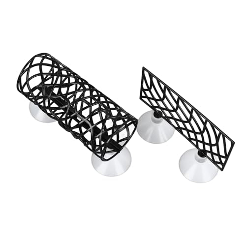 Betta Fish Tunnel, Betta Sleeping Tube Hollow Design for Small Fish & Shrimp, Betta Hammock Fish Decorations Toys for Betta Guppies Resting, Aquarium Decorations - color: Black