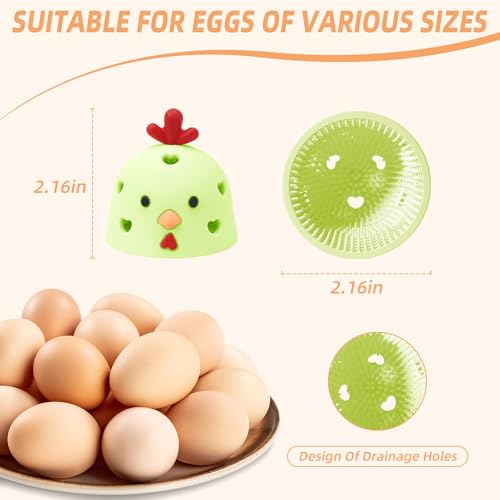 Silicone Egg Brush Cleaner, Egg Washer for Fresh Eggs, Egg Cleaner for Fresh Eggs, Egg Scrubber for Fresh Eggs, Reusable Cleaning Tools for Egg Washer (Green) - color: Green