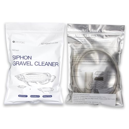 Fish Tank Cleaning Essentials: 8.5ft Aquarium Vacuum, Gravel Vacuum, and Siphon Pump for a Spotless Aquarium
