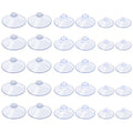 AQUANEAT 30 Packs Suction Cups Without Hooks 0.8/1.2/1.8 Inch Clear Sucker Pads for Glass Home Organization Decoration
