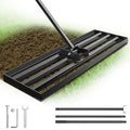 Lawn Leveling Rake for Yard Soil with 7 Feet Adjustable Handle Lawn Leveler, Heavy Duty Yard Leveling Rake Tool Anti-Flip for Soil Golf Courses/Yard Rakes for Lawns (30"x10" rake) - size: 30"x10" rake