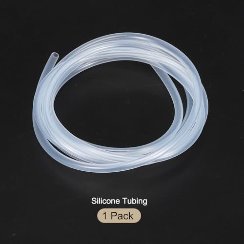 1m(3.3ft) 2mm(0.08") ID x 3mm(1/8") OD Silicone Tubing Clear Industrial Plastic Tubing Pure Silicone Hoses for Pump Siphoning Draining Irrigation Brewing - color: Clear, size: 0.08" x 1/8"