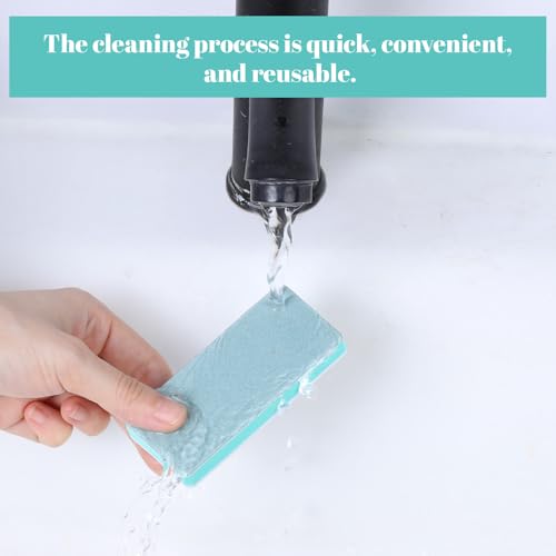 3Pcs Fish Tank Cleaning Tools, Double Sided Aquarium Sponge Brush, Non-Scratch Algae Scrubber, Glass Cleaner for Fish, Turtle Tanks, Safe Surface Buildup Remover for Glass, Acrylic (3.42"x1.49"x0.47")