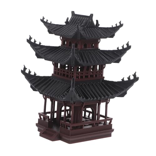 MAGICLULU Mini Aquarium Pavilion Mini Chinese Building Statue Fish Shelter Aquarium Castle Ornament Decor Fish Tank Bonsai Ornament