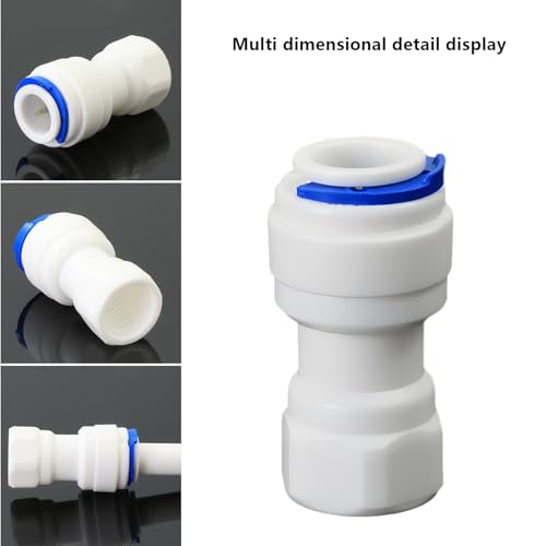 1/4" Female Thread Straight x 3/8" PE Hose Push-In Quick Connect Fitting, Plastic Connector for RO Water Filter, Beverage Dispenser & Water Filtration System, 5 PCS, 1/4" Thread Not 9/16" - style: 1/4" Female Thread to 3/8" Quick-Connect Straight