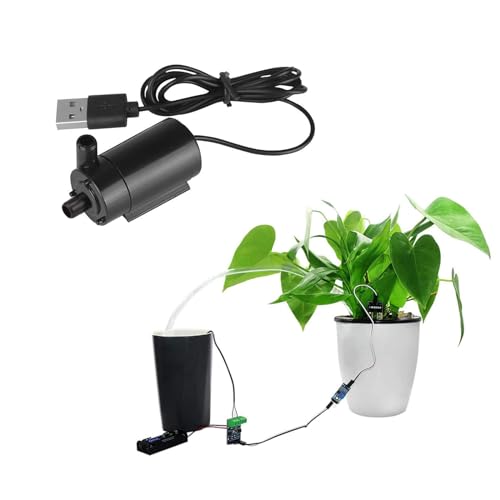3PCS DC 3-5V USB Micro Submersible Mini Water Pump,Small Aquarium Pump for Fish Tank Aquariums Pond Fountain Hydroponics Garden (Black) - color: Black