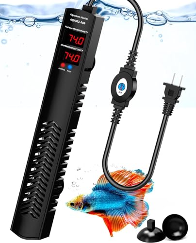 AHJ Aquarium Heater for 40-55-75 Gallon, 300W Submersible Fish Tank Water Heater with Accurate Temperature Control, Over-Temp Protect, Auto Shut-Off, Quick Heat up for Saltwater & Freshwater - size: 300W(40-55-75 Gallon)