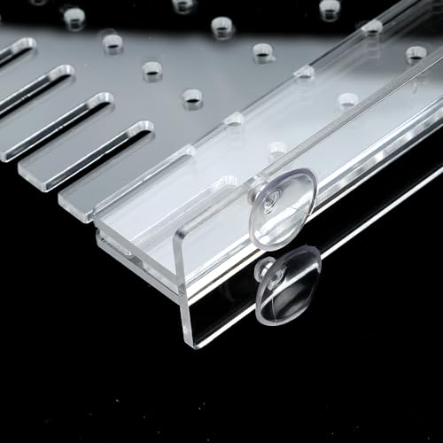 Aquarium Divider Clear 10/15/20 Gallon Fish Tank Divider with Suction Cups (15/20 Gallon) - size: 15/20 Gallon