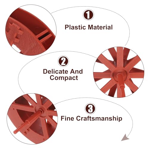 uxcell 2 Pcs Fountain Water Wheel, 4.3 Inch Desktop Fortune Statue Aquarium Wheels Decor Water Fountains Wheel Red - color: Red, size: 4.3 Inch