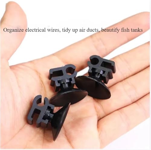 20Pcs Aquarium Fixed Suction Cup Oxygen Tube Power Line Clip Filter Wire Organizer Double Headed Double Card