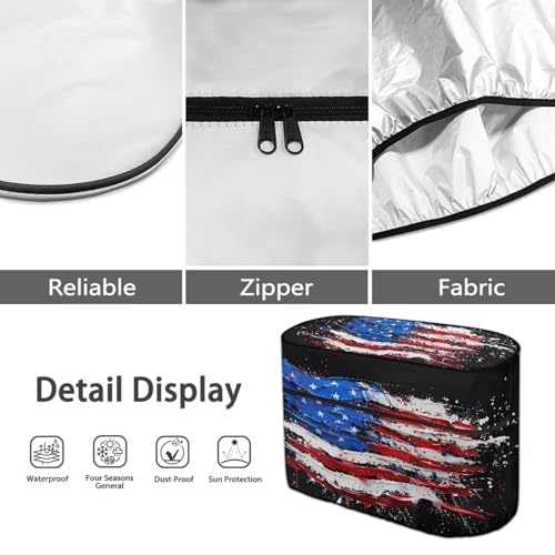 American Flag Polyester Waterproof Cover 20 Pound Double for Camper/RV/Trailer Reliable Zipper Replacement Covers - color: American Flag-5, size: S(20LB)