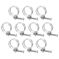 uxcell 10Pcs Double Wire Hose Clamp, 38-42mm Adjustable Stainless Steel Wire Hose Clips with M8 Bolt for Dust Collection Hose, Pump Hose Pipe - size: 38-42mm