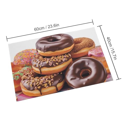 Outdoor Door Mat 15.7" X 23.6" Non-Slip Doormat Donuts Chocolate Front Door Mats Quick Dry Welcome Mats for Outdoor Indoor Entrance Mat Home Decor Floor Mats for Patio - color: Donuts Chocolate
