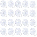 AQUANEAT 20 Packs Suction Cups 1.8 Inch Clear Sucker Pads with Hooks for Glass Home Organization Decoration - size: 1.8 inch