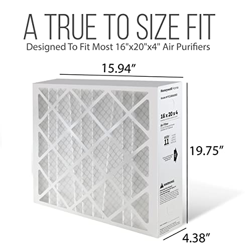 16x20x4 AC Furnace Air Filter Replacement - FC100A1003 HVAC Furnace Filters Merv 11 Filter Media, AC Filter with Homequip Disposal Bag, 2-Pack (Actual Size: 15.94 x 19.75 x 4.38 Inches)