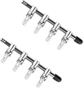 2 Pcs Silver 4-Way Air Flow Control Lever Valve with Airline Tubing Connector for Aquarium, Air Pump Accessories