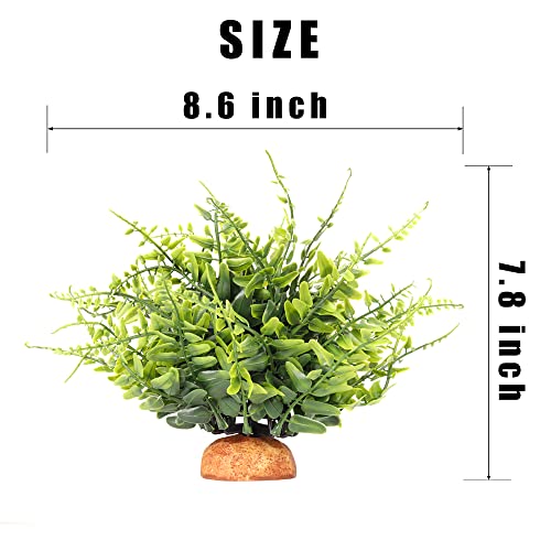 Fake Green Boston Fern, Reptile Plants for Terrarium, Amphibian Tank Accessories Habitat Decor fit Crested Gecko Leopard Lizard Chameleon Ball Python Snake Frog - color: I-fake Green Boston Fern