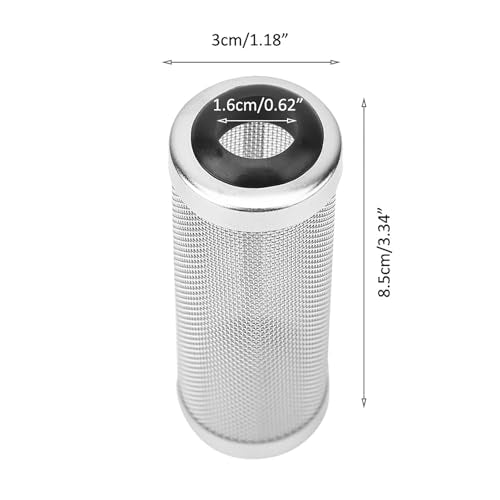 Yosoo Health Gear Shrimp Filter Guard, 2 Piece Stainless Steel Aquarium Mesh Filter, Intake Strainer Filter, Fish Tank Filter Inlet Inflow Basket, Protecting Fish from Inhalation(Large 16mm)