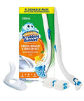 Scrubbing Bubbles Toilet Bowl Cleaning System with Flushable & Disposable Cleaner Refill Pads, Fights Odors and Helps Remove Limescale & Hard Water Stains, Citrus Scent, 1 Wand + 4 Refills + 1 Stand - size: 1 Count (Pack of 1), style: Starter Kit