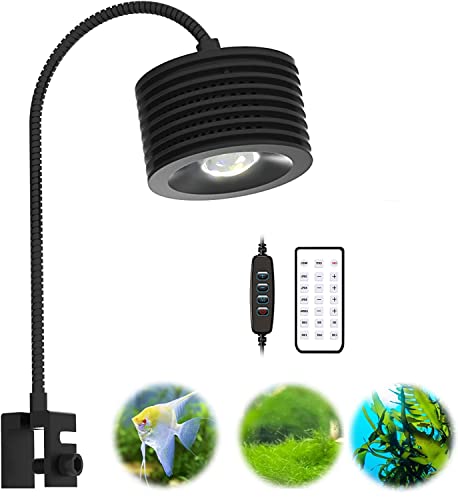 Lominie Full Spectrum Aquarium Light, 4 Channels Remote Control，Adjustable Gooseneck Freshwater Super Bright Fish Tank Light for Planted Nano Freshwater Aquarium Tank (A20 16W - size: Asta 20 Freshwater