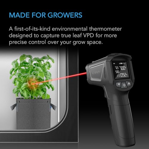AC Infinity VPD Thermometer, Handheld Environmental Monitor, Captures Leaf VPD and Temperature, Calibrates Smart Controllers, Precision Infrared Range for Plants, Grow Tents, Greenhouses, Terrariums