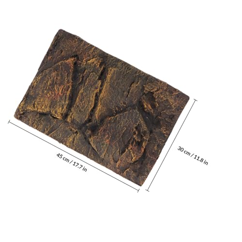 Mikikit Reptile Tank Background,Reptile Tank Decoration 3D Reptile Rock Background for Terrarium,Background Board Decorative Background Board Backdrop Decoration for Aquarium Fish Tank Reptile Turtles - color: PU623