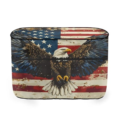 American Flag Eagle Wings RV Propane Tank Cover Polyester Travel Trailer/Camper Tank Cover Standard Tank Cover Tank Soft Cover with Zip Close Easy to Install - color: American Flag Eagle Wings, size: Small-Double 20LB
