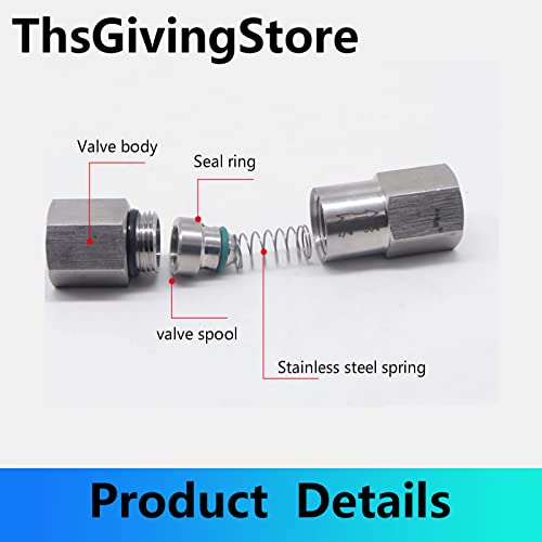 1/8 1/4 3/8 1/2 Inch G Female Thread 304 Stainless Steel Check Valve One Way Non-Return Valve for Water Oil Gas Check Valve(1/4 Inch) - size: 1/4 Inch