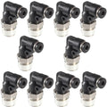 1/8 Air hose fittings, Air fittings Male Elbow 1/8 Inch Tube OD x 1/4 NPT Thread Push to Connect Fitting, PL-1/8-N2 (Pack of 10) (1/8-1/4) - size: OD 1/8 - NPT 1/4