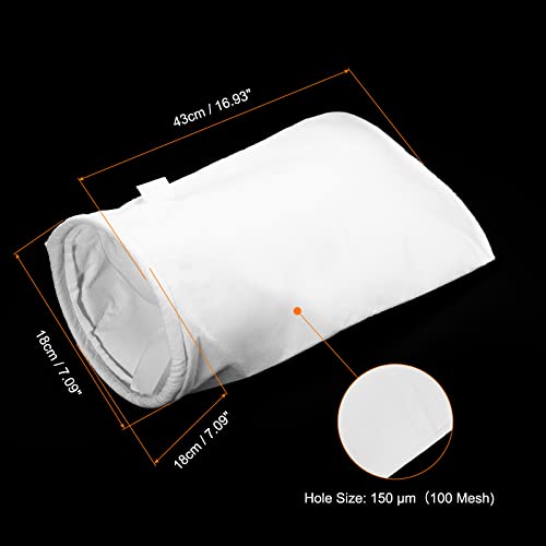 uxcell 150 Micron Paint Filter Bag PE Strainer for Filtering Paint, Gasoline, Fuel, Home Brewing (7.09"x7.09"x16.93") - size: 150 Micron