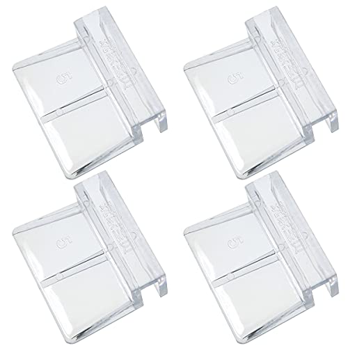 MEETOOT 4pcs Acrylic Fish Tank Bracket - 5mm Aquarium Support Tools, Clear Glass Cover Clip Holder