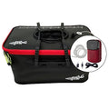 FISHERNOMICS Collapsible Fishing Bucket with Air Pump - Live Bait Bucket with Aerator (6 Gallon/10 Gallon) - Leak Proof with Side Pocket & Shoulder Strap | Durable & Sturdy (Black/Red R23 Pump, Large) - color: Black/Red R23 Pump, size: Large