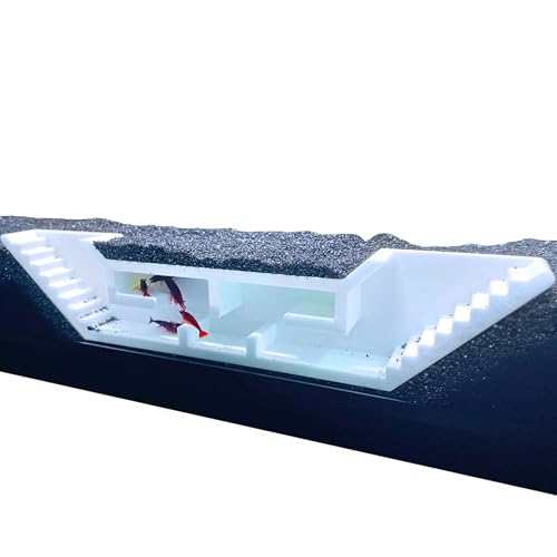 Lucky Critter Shrimp Cave Underground Maze Tunnel | Viewing Shrimp Freshwater Hide Tunnel | Aquarium Shrimp Breeding Cave Perfect for Small Shrimp, Cherry Shrimp, Dwarf Shrimp (White) - color: White