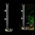 1PCS 200MM Aquarium Feeding Tube Fish Feeder Tube Clear Glass Shrimp Feeder with Glass Dish for Fish Tank Aquarium