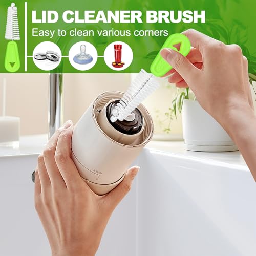 Rnoafmu Bottle Brush Cleaner Set of 3, 14 in Long Handle Water Bottle & Straw Cleaner Brushes for Washing Tumblers, Baby Bottles, Cup Lid Cleaning Brush
