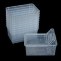 10 Pcs Reptile Feeding Boxs, Plastic Spider Terrariums Breeding Box Feeder Insect Container Feeding Box for Small Reptile Bearded Dragon Lizard Spider Gecko Scorpion 5.9 x 3.9 x 2.5 in