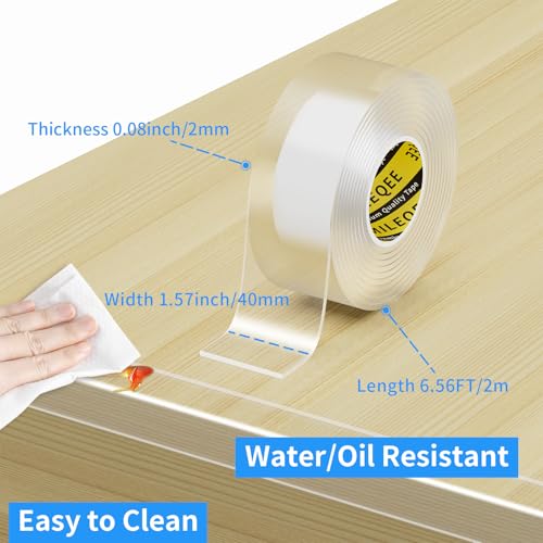 Clear Edge Protector Strip, 1.57in x 6.56FT, Sharp Edge Wrap Cover Tape, Self Adhesive Protective Bumper Guards for Cabinet Door Desk Glass Table Bed Furniture, Kitchen Countertop - size: 1 Pack x 1.57in x 6.56FT