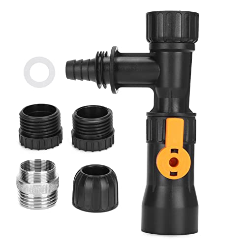 Fish Tank Water Changer,Siphon Fish Tank Vacuum Gravel Cleaner Aquarium Quick Water Changer with 2 Faucet Adapters for Aquarium Quick Water Change, Black