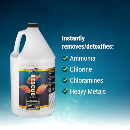 Fritz Aquatics ACCR Water Conditioner Instantly Removes Toxic Ammonia/Chlorine & Chloramines for Fresh & Salt Water Aquariums (1-Gallon) - size: 1 gal