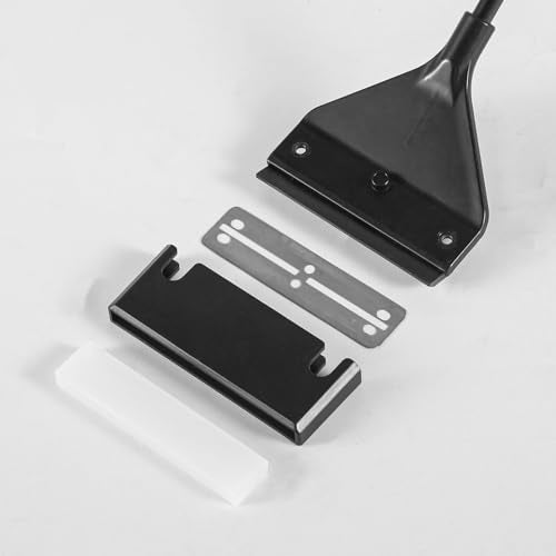 PEUTIER Algae Scraper for Glass Aquariums, 24.4 inch Extendable Handle Aquarium Scraper Scrubber Fish Tank Cleaner 2 in 1 Razor Scraper with 10 Blades Aquarium Cleaning Tools Fish Tank Accessories
