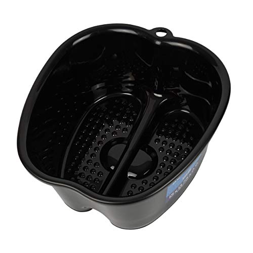 Mantello Foot Soaking Tub- Extra Large Pedicure Bowl - Foot Bath Basin - Home Foot Spa (Black) - color: Black