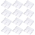 12 Pcs Aquarium Lid Clips, 10 mm Acrylic Aquarium Cover Bracket Fish Tank Lid Older Fish Tank Clip Transparent Durable Easy to Clean, Intended for Rimless Aquariums Top Cover - size: 10 mm