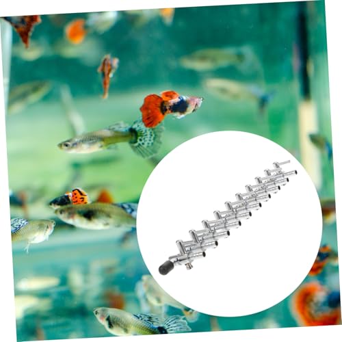 LALAFINA Aquarium Air Valve Control Metal Distributor Manifold Splitter with Flow Lever for Fish Tank Airline Pump Accessories Corrosion-Resistant Oxygen Distributor for Multi-Aquarium