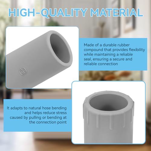 Magluv 2 Pack Rubber Adapter for Fluval Ribbed Hosing 104/105/106/204/205/206, Aquarium Tubing Connectors for Fluval Rubber Hose Connector Fluval 206 Replacement Parts, A20016