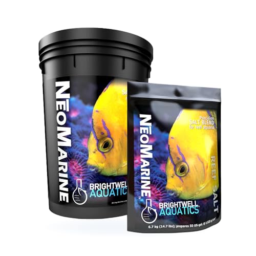 Brightwell Aquatics - NeoMarine Marine Salt Blend for Reef Aquarium - Fish Tank Starter Aquarium Salt - Aquarium Water Treatments, 16-GAL - size: 50-GAL