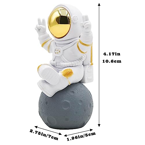 Oooct Astronaut Statue Fish Tank Decor, Resin Spaceman Small Fish Aquarium Decorations, Cute Mini Space Figure Ornament, Fish Tank Abstract Aesthetic Decorative Ornaments - color: Astronaut Statue