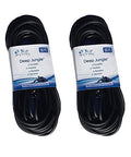 Blue Spotted Black Flexible Airline Tubing for Aquariums, Terrariums, and Hydroponics (50 Feet 2 Pack) - size: 50 Feet 2 Pack