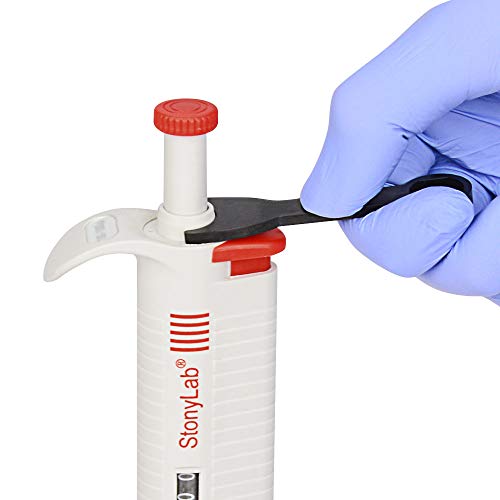 stonylab Single Channel Pipettor Controller, Adjustable Variable Volume Micropipette Pipette Pipet with Tip Cone for Laboratory Research, 10-100 µL - size: 10-100 ul