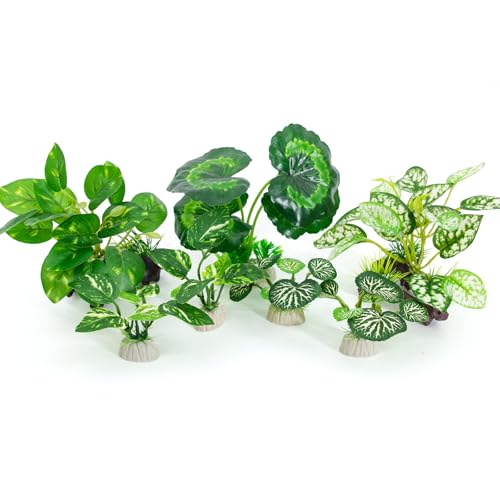 Betta Fish Tank Accessories 7 Pack Silk Aquarium Plants Decoration Artificial Fish Tank Plants Set for Aquariums Decor - color: F-7pcs Set/Green