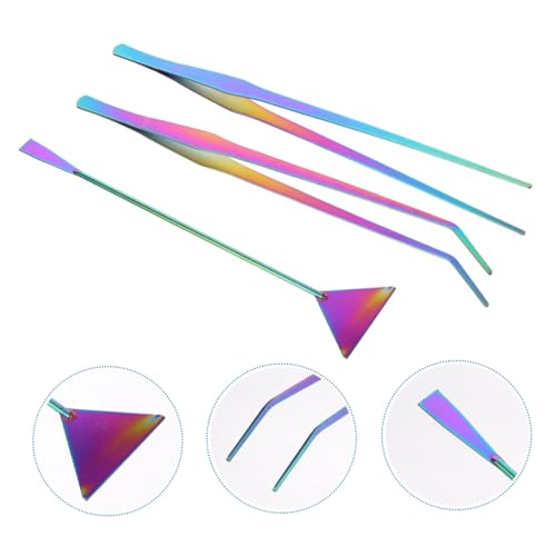 VICASKY 3Pcs Aquarium Tools Set Stainless Steel Aquatic Plants Tweezers Spatula Maintenance Tool for Aquascaping Rustproof Durable for Fish Tank Care